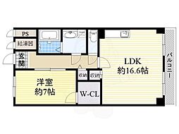 千里ハイツ 6階