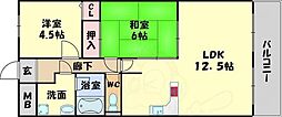 ボンヌ愛 2LDKの間取図画像