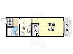 ブライトンヒルズ箕面 1Kの間取図画像