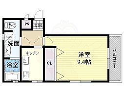 こすもらいふ緑地公園 1Kの間取図画像