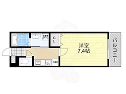サンシャリテ西緑丘 1Kの間取図画像