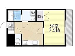 ビューテラス・アタゴ 1DKの間取図画像