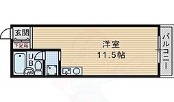 桂マンション ワンルームの間取図画像