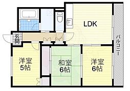 エクセレント都 3LDKの間取図画像