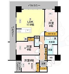 グラントリアノン緑地公園 3LDKの間取図画像