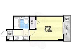 山本ハイツ 1Kの間取図画像