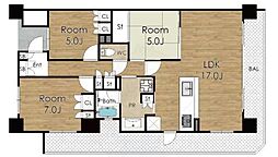 ロジュマン千里中央 3LDKの間取図画像