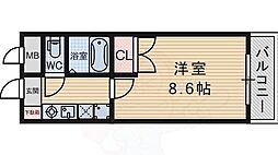 ホープヒル上山手 1Kの間取図画像