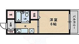 RHYTHM江坂町 1Kの間取図画像