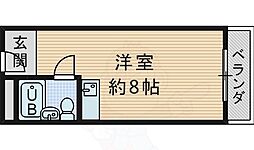 ビスタ緑地1 ワンルームの間取図画像