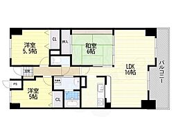 ラフィーネ千里山 3LDKの間取図画像