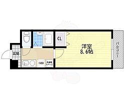 ホープヒル上山手 1Kの間取図画像