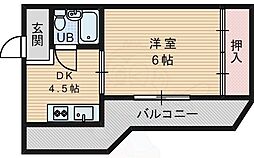 グリーンシャトー 1DKの間取図画像