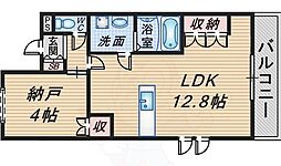 コート・バンブーグラス ワンルームの間取図画像