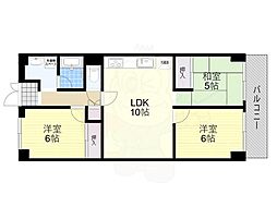 日商岩井緑地公園マンション 3LDKの間取図画像