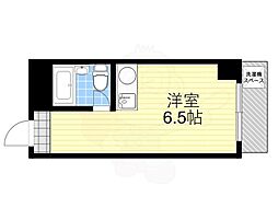 フロントリバー豊中 ワンルームの間取図画像