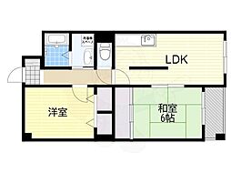 キンキマンション 2LDKの間取図画像