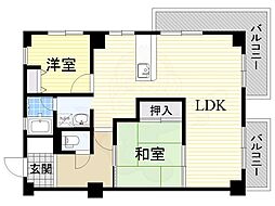 パインハイツ 2LDKの間取図画像