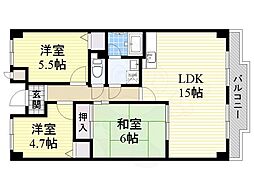 リヴェール緑地 3LDKの間取図画像