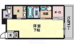ル・ソレイユ千里山 1Kの間取図画像