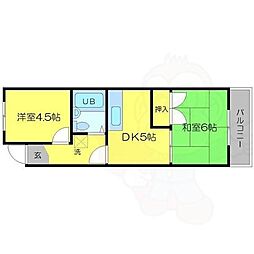 グリーンライフ西宿 2Kの間取図画像