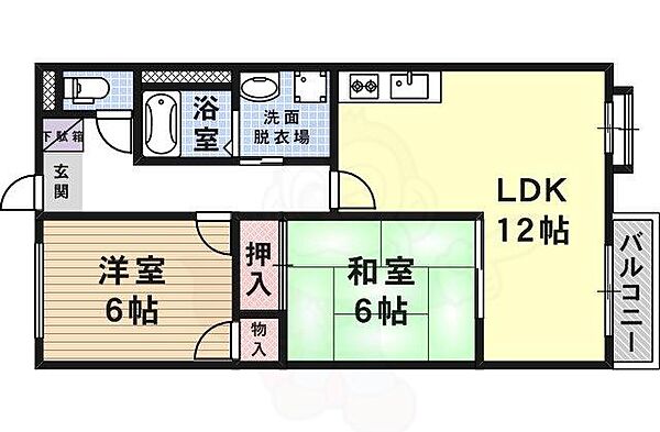 メゾンドファミール 102｜大阪府高槻市浦堂３丁目(賃貸アパート2LDK・1階・50.00㎡)の写真 その2