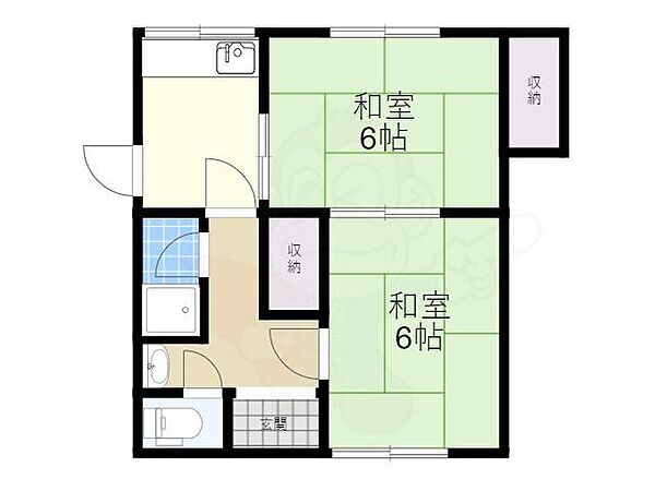 津之江町平屋 ｜大阪府高槻市津之江町１丁目(賃貸一戸建2DK・1階・35.00㎡)の写真 その2