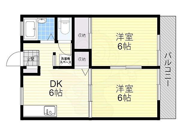 芥川シティハイツ 205｜大阪府高槻市芥川町４丁目(賃貸アパート2DK・2階・40.00㎡)の写真 その2