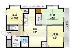 シャインヒル郡家 202 ｜ 大阪府高槻市郡家本町（賃貸マンション3DK・2階・56.00㎡） その2