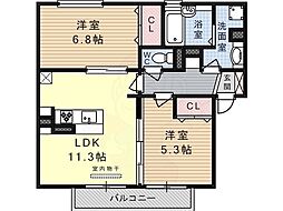 間取図画像 2LDK