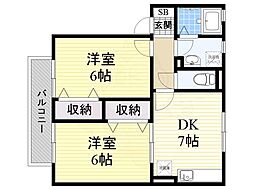 ハイカムールB棟 2階/-