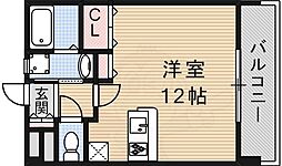 アルシェ上本町 ワンルームの間取図画像