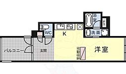 アクエルド上牧 ワンルームの間取図画像
