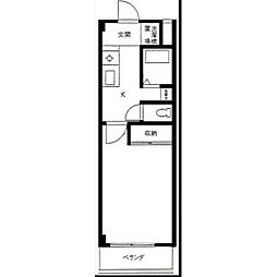 ラミューズムカサ 1Kの間取図画像
