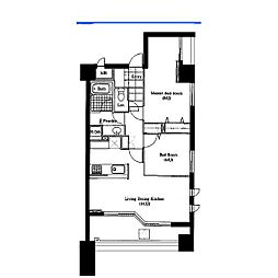 ラナイタウンルネッサンスグランドハイライズ 2LDKの間取図画像