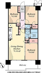 オクトス湘南茅ヶ崎グランドヒル 3LDKの間取図画像