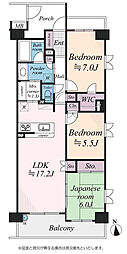 グランシティ湘南海岸2ガレリアプラージュ 3LDKの間取図画像