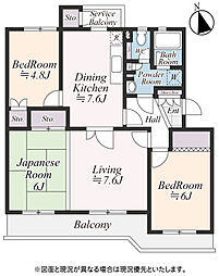 エミネンス茅ヶ崎3号棟 3LDKの間取図画像