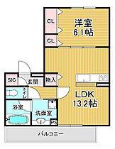 京都府京都市西京区下津林大般若町（賃貸アパート1LDK・2階・48.02㎡） その2