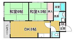 間取図画像 2DK