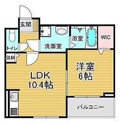 レジデンス 藤ケ森 1LDKの間取図画像