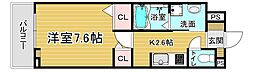 オーサム ヴィレッジ 京都桂 1Kの間取図画像