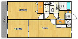 ガーデンヒル鳴滝 2DKの間取図画像