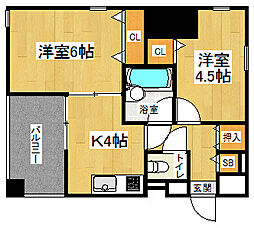 プリムローズ 2Kの間取図画像