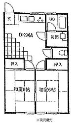 サンライズ・横浜 2DKの間取図画像
