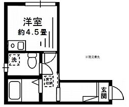 グローリア菊名 104 ｜ 神奈川県横浜市港北区篠原北1丁目（賃貸アパート1R・1階・15.93㎡） その2