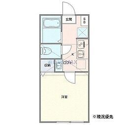 ラフィーネ・パーク岸根公園 1Kの間取図画像