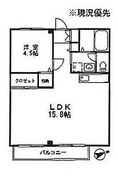 ビラージュ早渕 1LDKの間取図画像