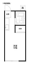 パナハイツ望月 ワンルームの間取図画像