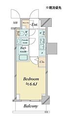 ドゥーエ新横浜 1Kの間取図画像
